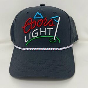 Coors Light Golf Rope Hat. New With Tags. Snap Back.